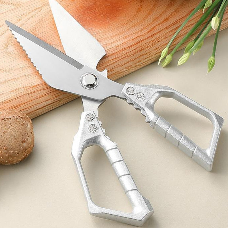 ✂️50% RABATT!✨MULTIFUNKTIONELL KÖKSSAX🍗Skär Ben & Öppnar Förpackningar, Ergonomiskt Handtag & Diskmaskinsäkert, Inkluderar Skalverktyg🔧