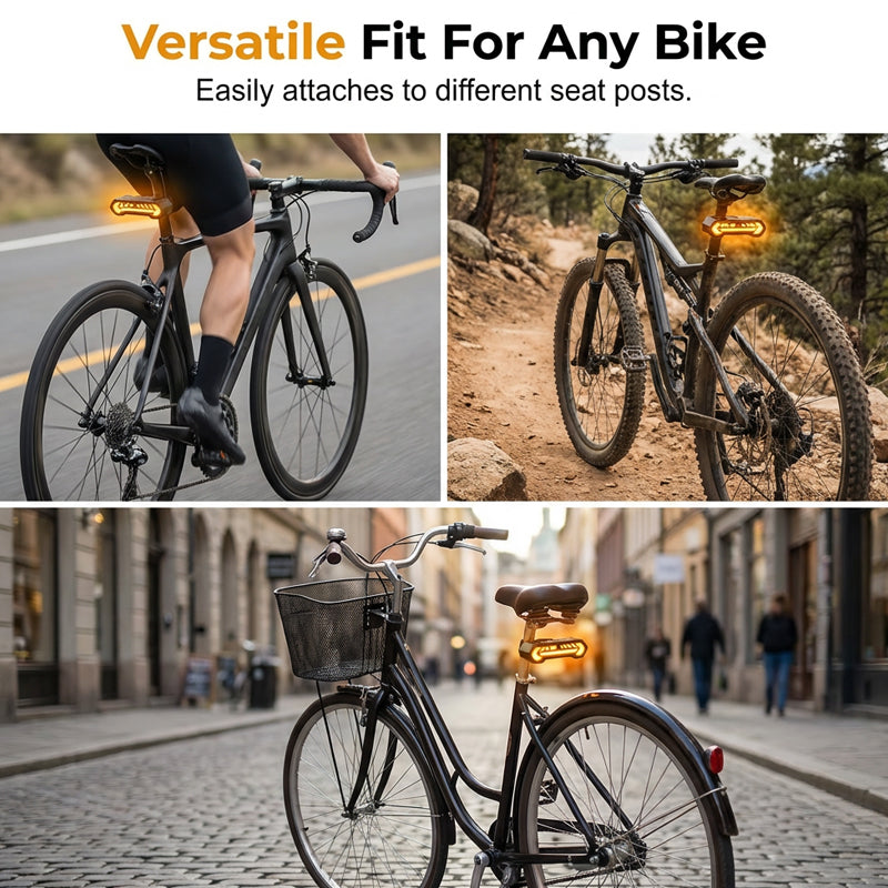 đŽ 50% RABATT! đŠ TrĂ„dlös Cykelblinkerslampa â Uppladdningsbar, VattentĂ€t & Perfekt för Nattcykling đĄ