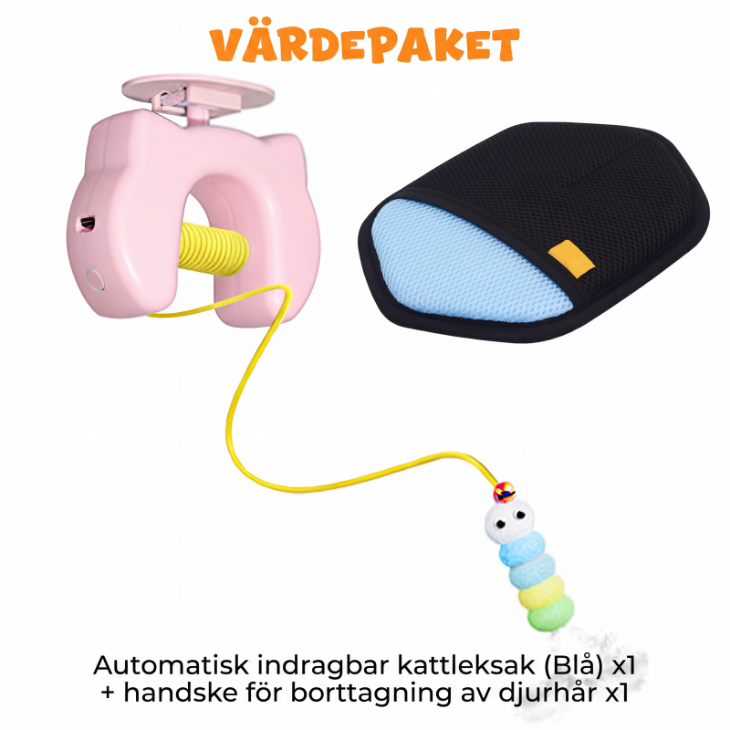 Automatisk infällbar kattleksak för att locka katter