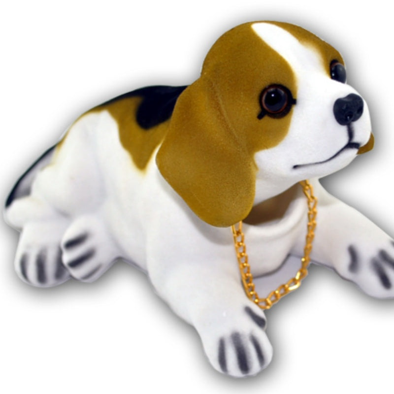đ¶ Söt hund-bobblehead â nickar vid varje kurva â 10 raser, mjuk plysch, guldkedja â sprider glĂ€dje under varje bilresa đ