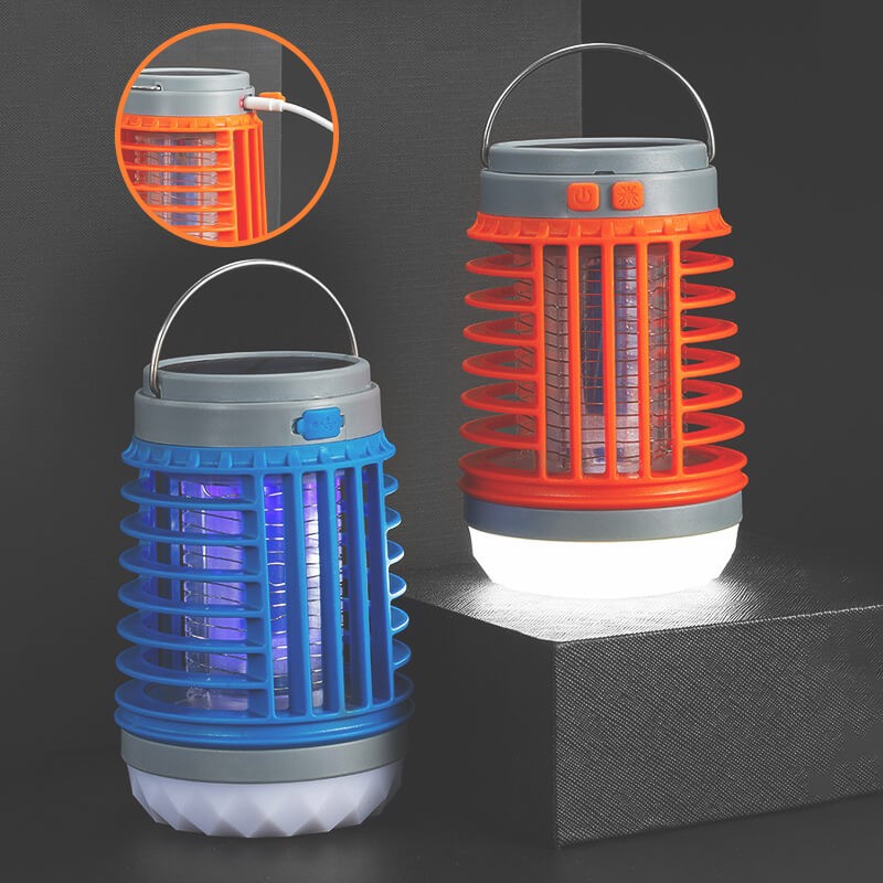 2025 Ny elektrisk chock mygg mygglampa inomhus utomhus USB -laddning myggavvisande myggsläckningslampa