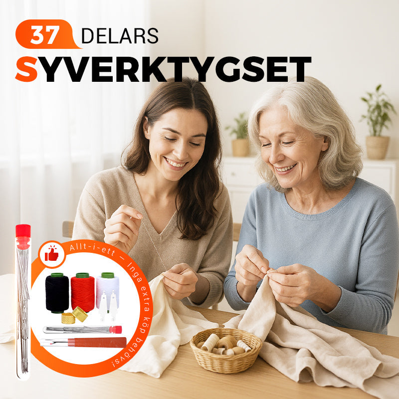 🧵 37-delars sömnadsverktygsset – allt du behöver för att skapa och reparera med stil ✂️✨