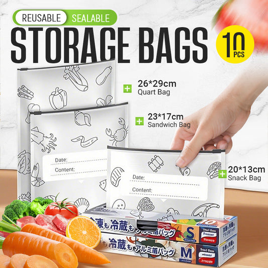 🥡Köp mer, få mer gratis🍗Återanvändbara Förslutningsbara Aluminiumpåsar – Frigör Smak, Uppbevarar Färskhet & Perfekt för Matlådor/Grill🍱