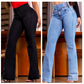 🔥64 % rabatt! ⏰ Högmidjade stretchbyxor med utsvängda ben – förlänger din silhuett, stretchig komfort, elegant stil hela dagen👖✨De första hundra kunderna får en gratis present🎁
