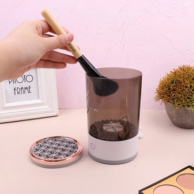 💖 60% RABATT! ✨ AUTOMATISK SMINKBORSTETVÄTT - Djuprengöring på 3 Minuter, Bärbar & Tyst Drift, USB-laddning för Resor och Hemmabruk 🌸🚿
