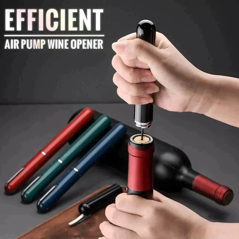 🍷 KÖP 2 FÅ 1 GRATIS! ⚡ Flasköppnare med Luftpump – Öppnar på 3 Sekunder, Stiligt Penn-Design & Inkluderar Tappkran 🔧