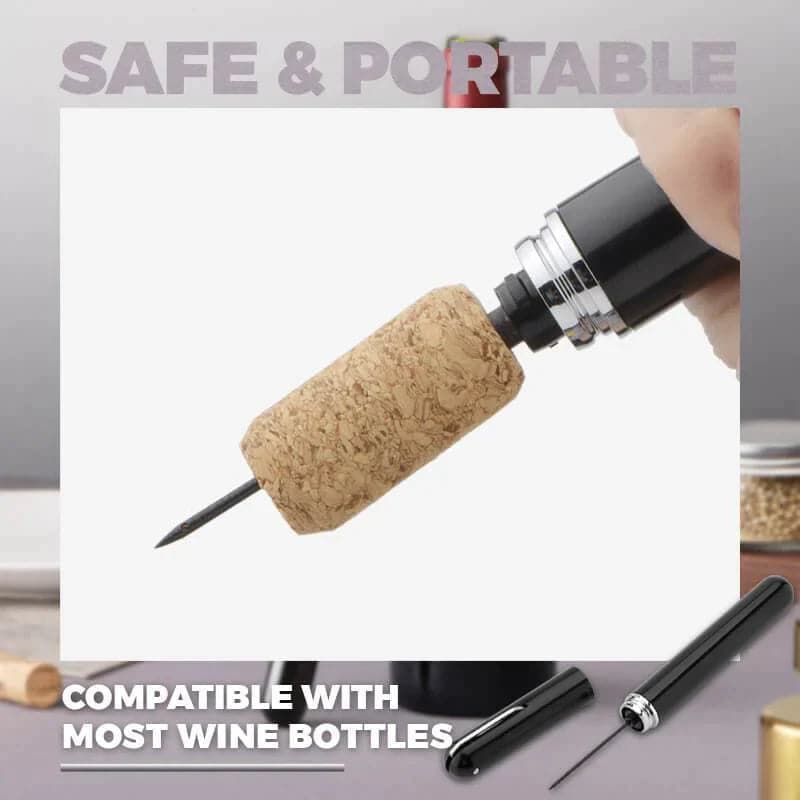 🍷 KÖP 2 FÅ 1 GRATIS! ⚡ Flasköppnare med Luftpump – Öppnar på 3 Sekunder, Stiligt Penn-Design & Inkluderar Tappkran 🔧