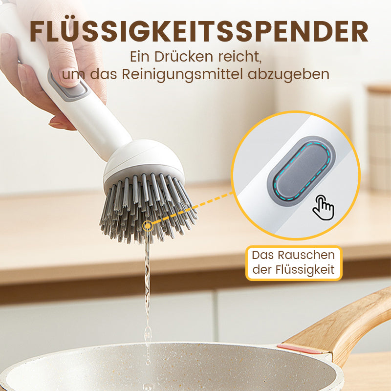 🍳 60 % rabatt! 🧼 Långhandlad roterande rengöringsborste💗 – grundlig rengöring, ryggvänlig, idealisk för bestick 💦