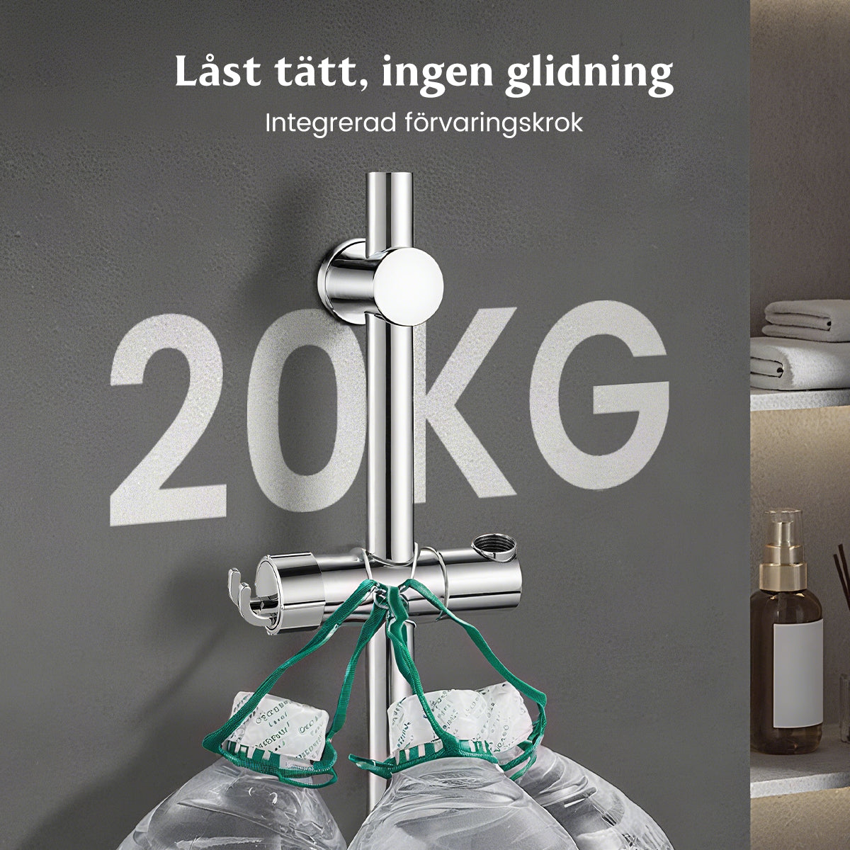 ✨🚿 53 % rabatt! 🎁 Duschhållare utan borrning – omedelbar installation, extremt stabil
