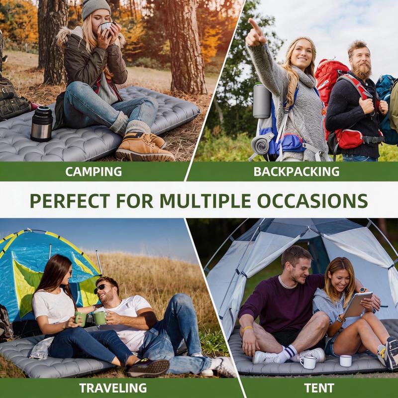 ⛺ 50% RABATT NU!☁️ Utomhustält Uppblåsbar Kudde – Ultrakomfort & Snabb Uppblåsning – Portabel Campingmadrass för Vandring 🎒