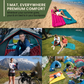 🛏️ 50% RABATT NU! ⛺ Lyxig Ultralätt Liggunderlag – Inbyggd Fotpump & 7,5 cm Tjock – Perfekt för Camping, Vandring & Stranden – Vattentät & Kompakt 🌊