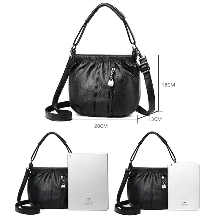 ⏰ Endast nu 50% rabatt!👜✨ Avslappnad veckad väska i mjukt läder ✨ – Praktisk bucket-väska med stil 💼 Lätt, slitstark och perfekt för vardagsbruk! 🌟