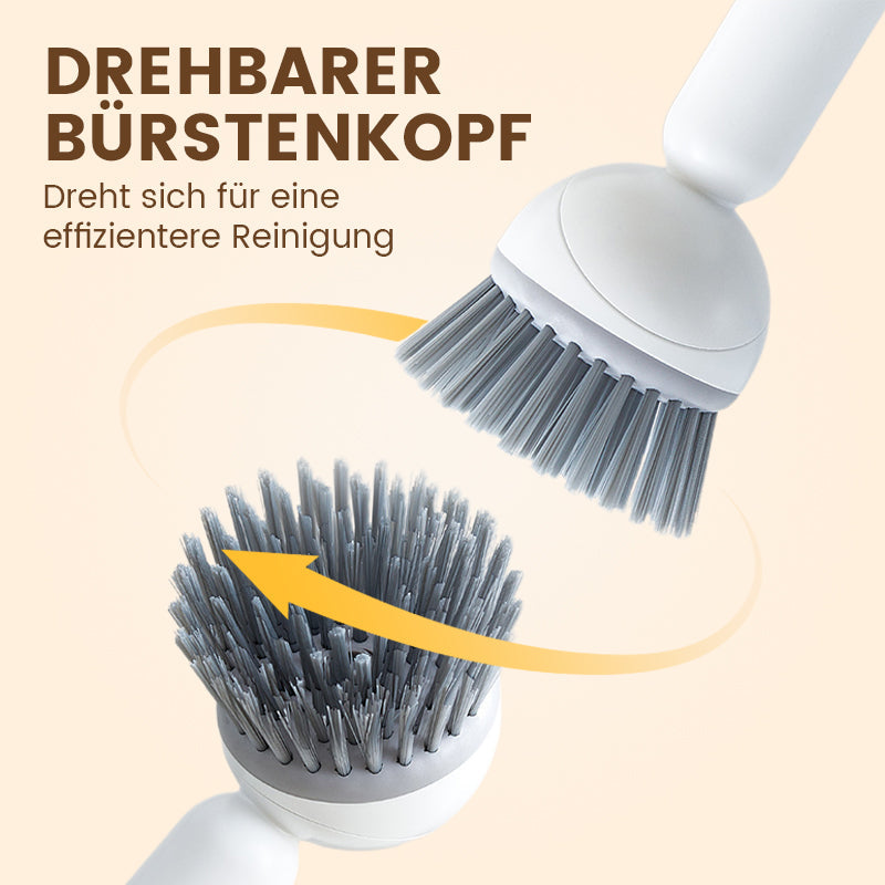 🍳 60 % rabatt! 🧼 Långhandlad roterande rengöringsborste💗 – grundlig rengöring, ryggvänlig, idealisk för bestick 💦