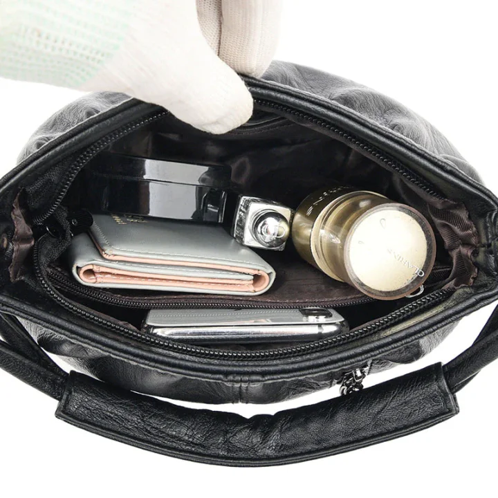 ⏰ Endast nu 50% rabatt!👜✨ Avslappnad veckad väska i mjukt läder ✨ – Praktisk bucket-väska med stil 💼 Lätt, slitstark och perfekt för vardagsbruk! 🌟