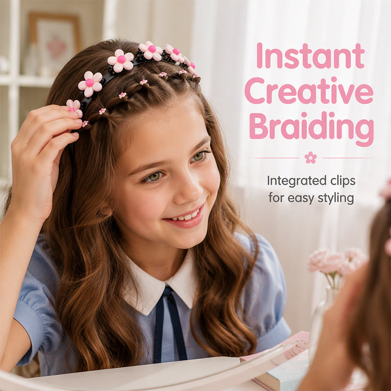 🎀 Köp 1 få 1 gratis! ✨ Söta flätade hårnål – fin dekoration för flickor – mjukt ABS-harts, stadigt grepp & enkel användning – perfekt present till dottern 💝