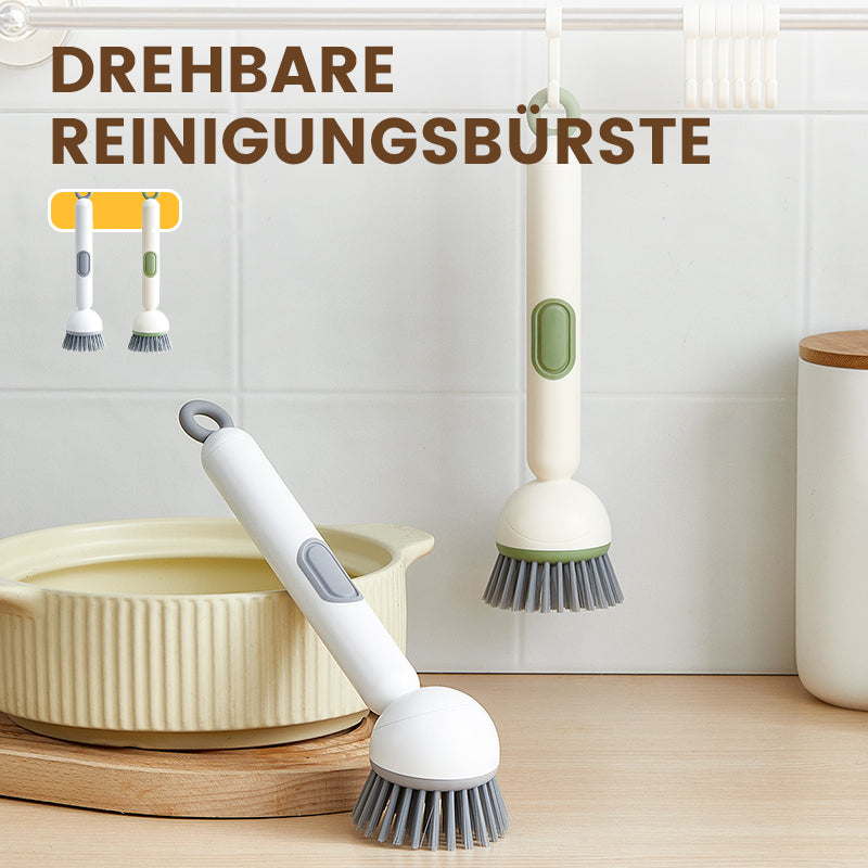 🍳 60 % rabatt! 🧼 Långhandlad roterande rengöringsborste💗 – grundlig rengöring, ryggvänlig, idealisk för bestick 💦