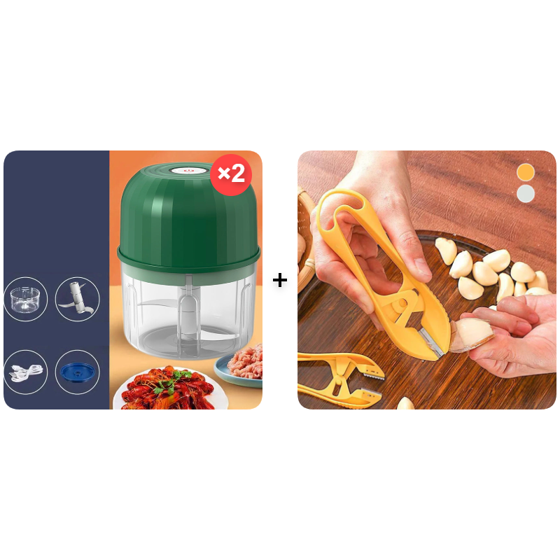 ⚡ 50% RABATT NU! 🔪 Kraftfull Minihackare – Sladdlös & USB-C Laddning – Perfekt för Snabb Matförberedelse – Enkel att Använda & Rengöra 🍲