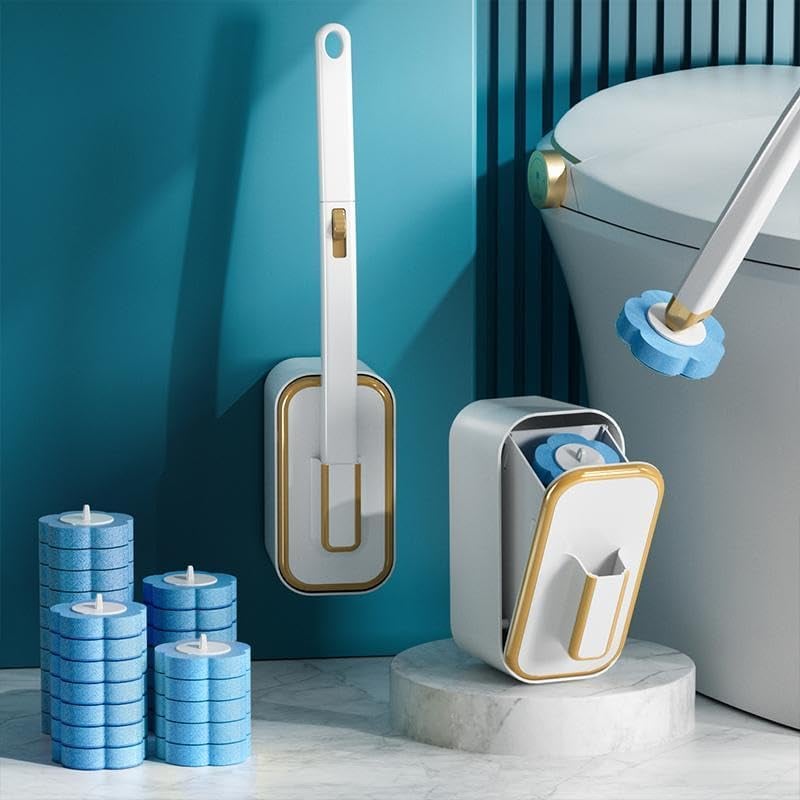 🏆 Försäljningen överstiger 50 000 enheter! 🚽💦 Innovativ uppsättning engångstoalettborstar med väggfäste ✨