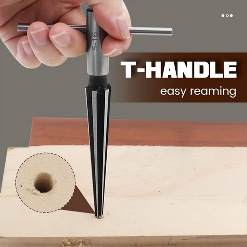 ⏳Tidsbegränsat erbjudande: 50 % rabatt✨T-handtag, konisk brotsch, manuell hålförstorare för avgradning av trä och metall🛠️