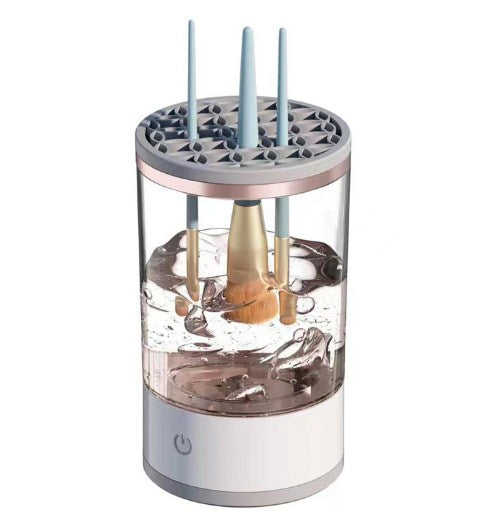 💖 60% RABATT! ✨ AUTOMATISK SMINKBORSTETVÄTT - Djuprengöring på 3 Minuter, Bärbar & Tyst Drift, USB-laddning för Resor och Hemmabruk 🌸🚿
