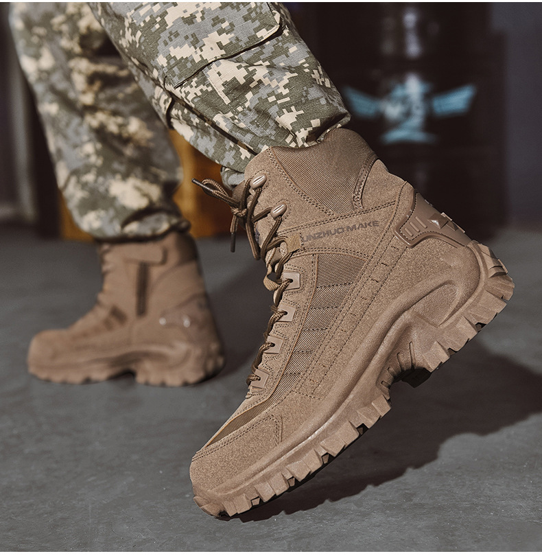 🔥Vattentäta utomhusstövlar med punkteringsskydd för män Stridsstövlar Arméstövlar🥾 (uppgradering av hållbarhet)