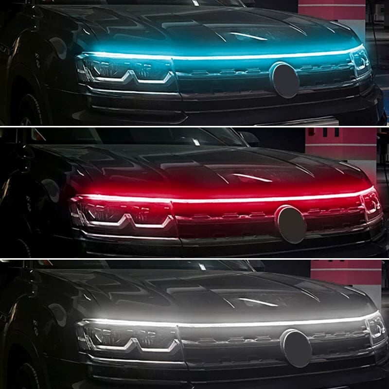 🚗 50% RABATT NU! ✨ Dynamiskt Skanning HoodBeam-kit - Mjuka och Hypnotiska Ljuseffekter för en Unik Bilupplevelse 🌟🔧