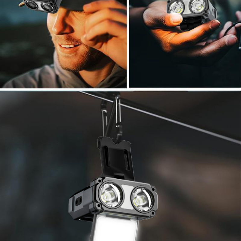 LED-klämlampa för hatt med steglös dimning och rörelsesensor