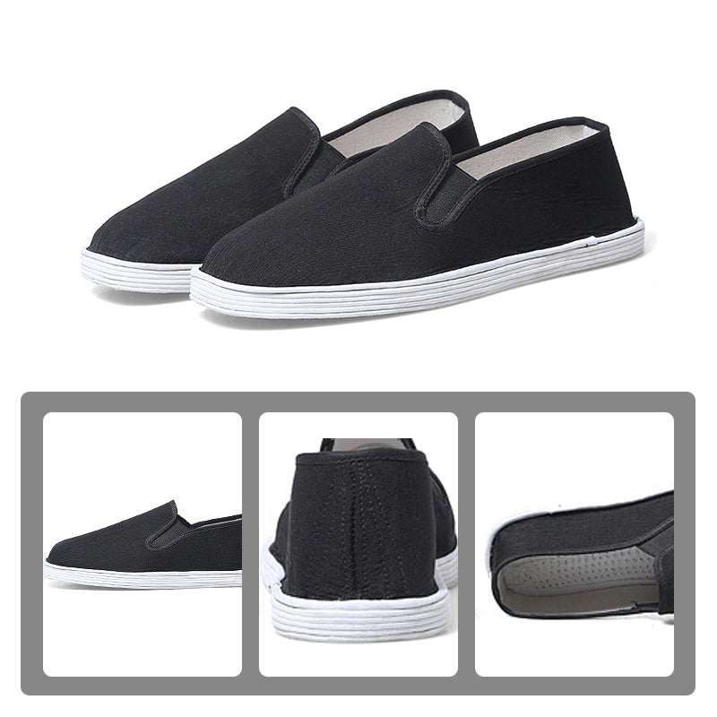 Unisex andningsbara tusenlagers slip-on tyg arbetsskor