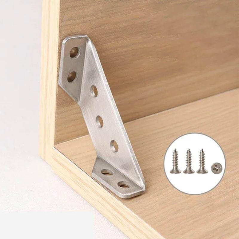 🔩 50 % RABATT NU! 🪑 Universal hörnanslutning för möbler i rostfritt stål – stabil, hållbar & trapetsformad – perfekt för möbelreparation och förstärkning 🛠️