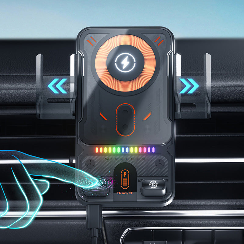 🚗 50% RABATT! 📱 2-i-1 Bilhållare & Trådlös Laddare – Roterbar Magnetisk Fäste, Snabbladdning & Universell Kompatibilitet 🔋