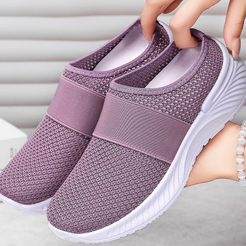 👟 50% RABATT NU! ☁️ Dam moln komfort slip-ons – Andningsbart nät & anti-halk sula – Lättviktiga gåskor – mühelösa casual sneakers 🚶‍♀️