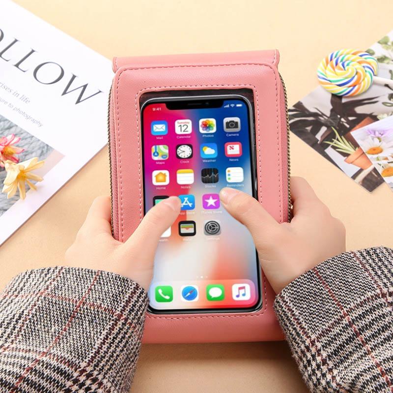 🔥Fantastiska rea 57 % rabatt -🎁👛Mobilväska med pekskärm för kvinnor🤩📱