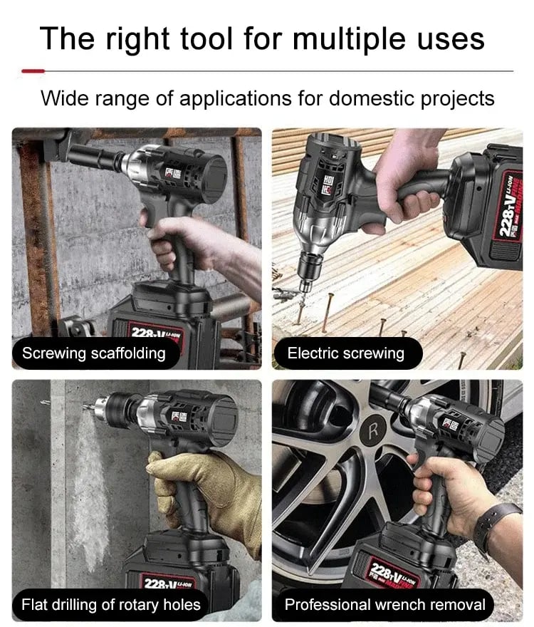 🧰🔧 50% RABATT! | Borstlös 20V Slagskruvdragare – 350Nm, 2x5,0Ah Batterier & 6-stegs Moment!