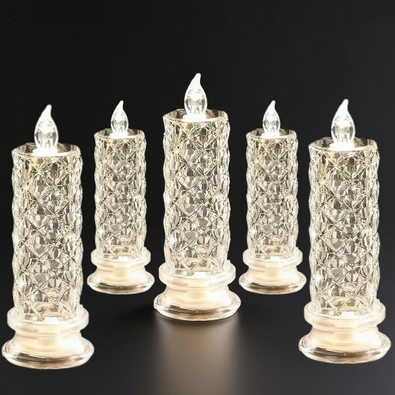 🔥Köp 1 få 1 gratis 🎁Set med 4 LED-kristalljus