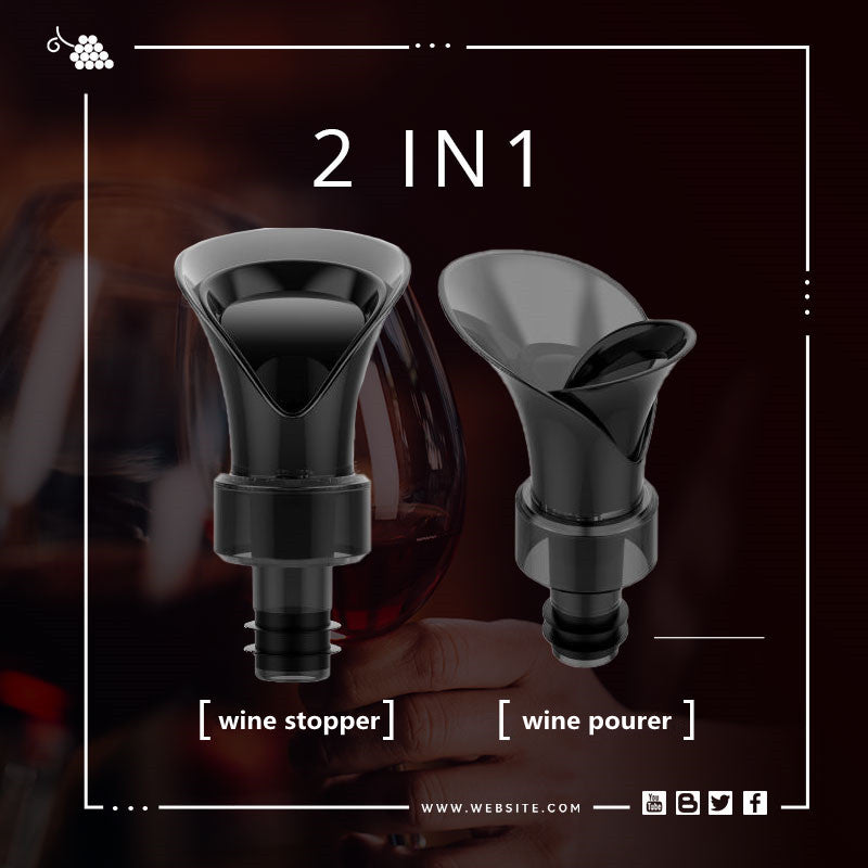 🍷 50 % RABATT NU! 🧪 2-i-1 vinkonserverare – vakuumpump och förseglare, bevarar färskhet och arom ✨
