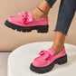 Chic och Söt Platåloafers med Rosett
