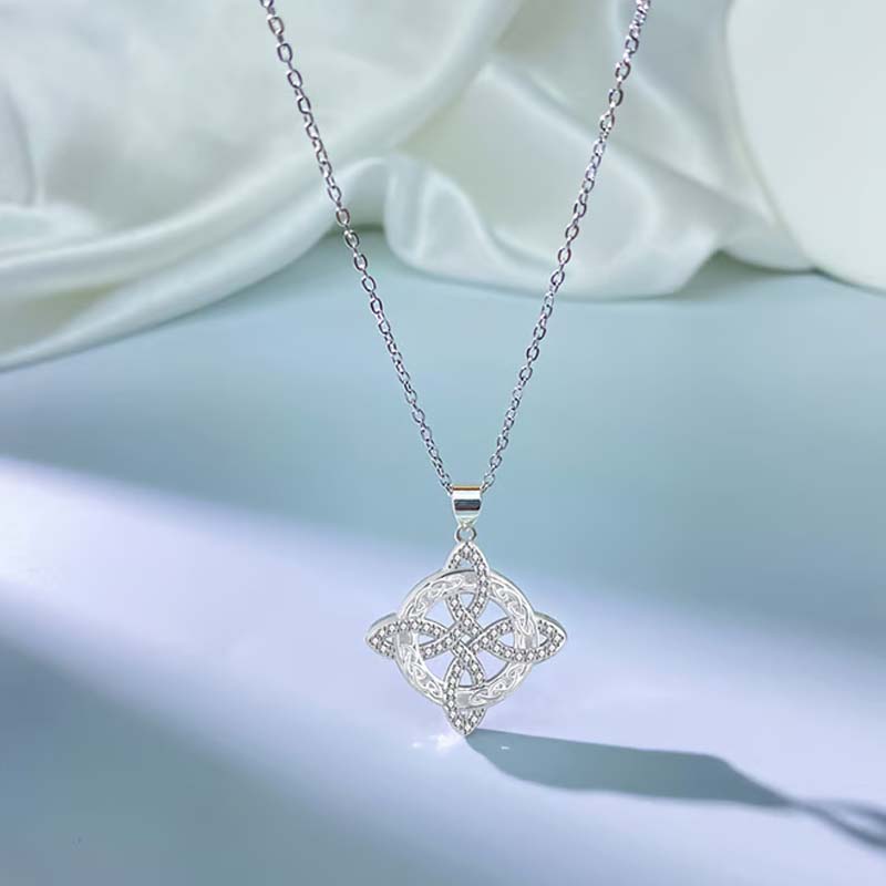 💐 Het försäljning 📿💃 Häxknut-halsband med glittrande stjärnstråle-hänge