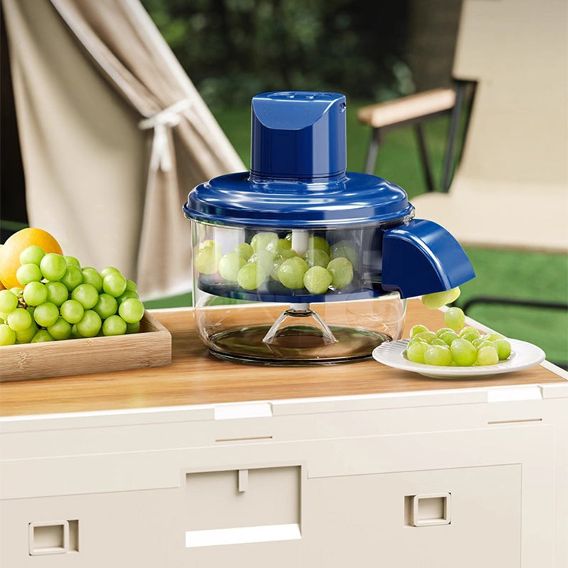 🧄 50% RABATT! 🍇 Transparent Elektrisk Frukt- & Grönsaksskalare – 5 Blad & Snabb Skalning – Perfekt för Köket – Enkel Rengöring 🍎