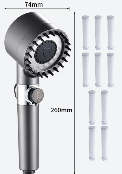 🚿2026 Mega Sale - 60 % RABATT✨ Multifunktionellt duschhuvud - Massage & hudvård, 5 avslappningslägen, enkel installation 🛁📦