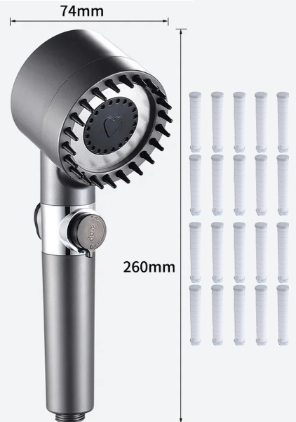 🚿2026 Mega Sale - 60 % RABATT✨ Multifunktionellt duschhuvud - Massage & hudvård, 5 avslappningslägen, enkel installation 🛁📦
