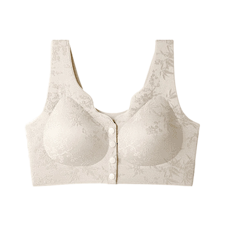 🌹 SISTA DAGEN - KÖP 2 FÅ 1 GRATIS! ✨ Bekväm Sömlös BH utan Bygel med Framfäste - Mjuk Stödjande Passform för Vardag och Specialtillfällen 🌸💫