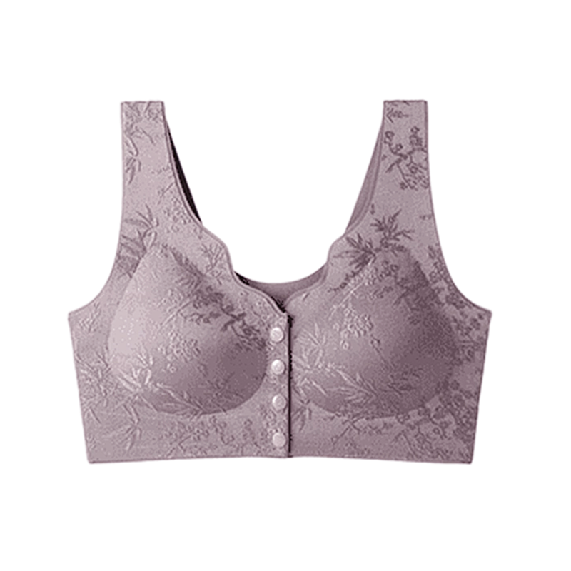 🌹 SISTA DAGEN - KÖP 2 FÅ 1 GRATIS! ✨ Bekväm Sömlös BH utan Bygel med Framfäste - Mjuk Stödjande Passform för Vardag och Specialtillfällen 🌸💫