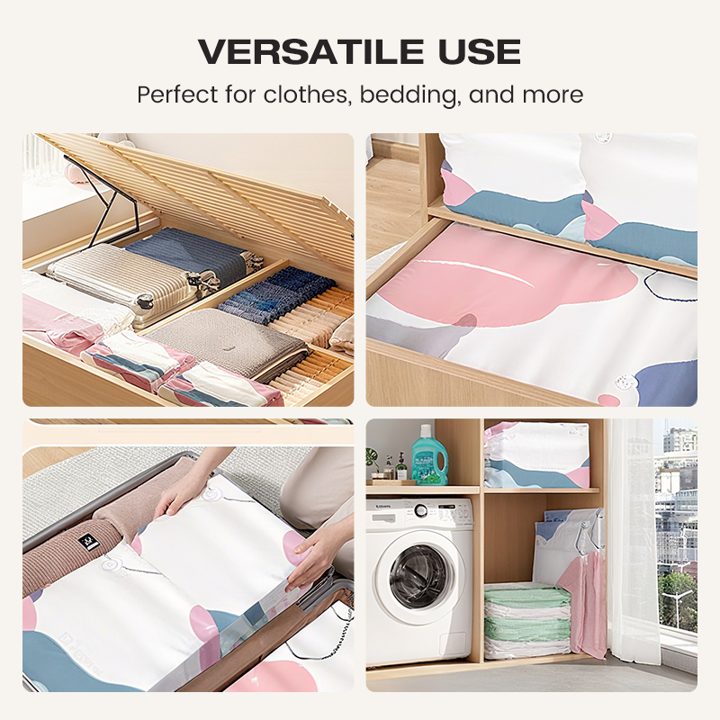 🛏️ 50% RABATT NU!✨ Stora Vakuumkompressionspåsar Utan Pump – Spara 80% Plats – Förvaring Essential 📦