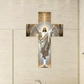 ✝️ KÖP 3 FÅ 4! ✨ Retro Jesus Kristus Väggkors - Vintage Trädesign med Religiös Symbolik för Andligt Heminredning 🕊️🌟