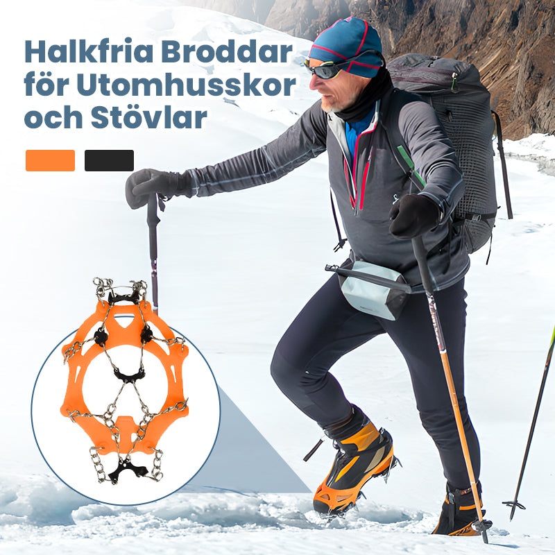 ❄️ 50 % RABATT NU! 🥾 Halkfria broddar för skor & stövlar – extra grepp på isiga vintervägar, passar storlek 35–44 ✨