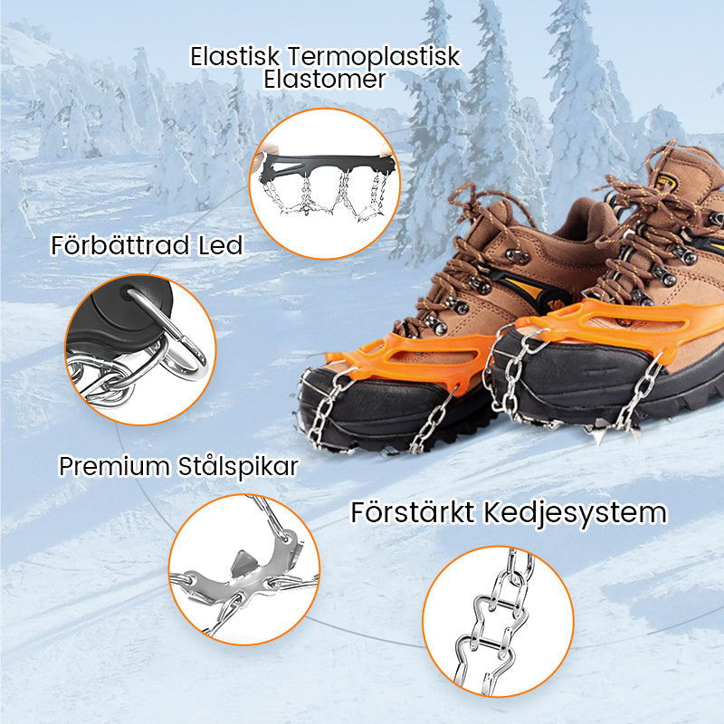 ❄️ 50 % RABATT NU! 🥾 Halkfria broddar för skor & stövlar – extra grepp på isiga vintervägar, passar storlek 35–44 ✨