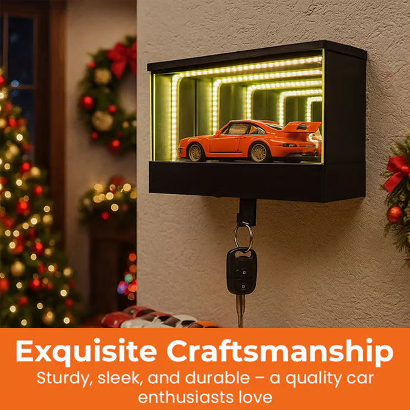 ⏳Begränsad tid 50 % rabatt⏰🗝️Infinity Mirror LED-nyckelhållare för garage🏎️