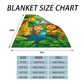 ✨Julrea – 50 % rabatt💃🔥Plush Flannel Throw Blanket med tecknad djungelprint