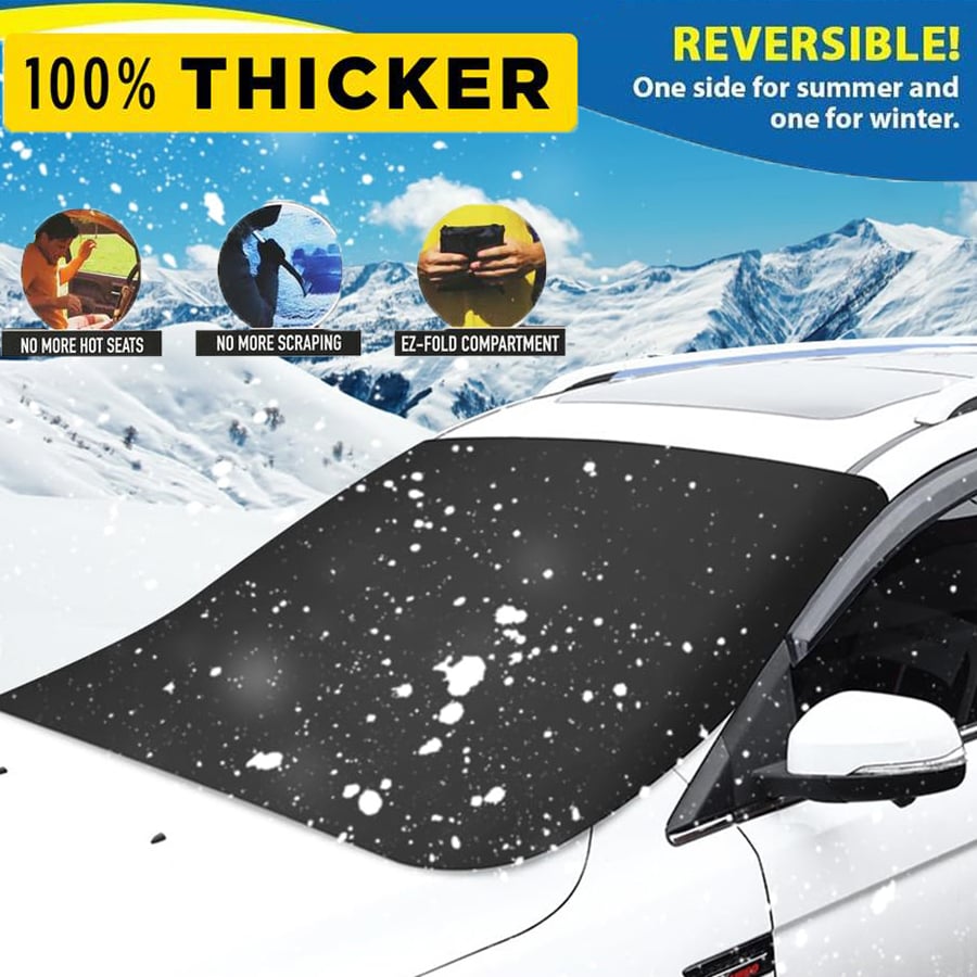 🎁 50% REA NU! 🔥❄️ 2025 Uppgraderat Magnetiskt Snöskydd - Stark Hållfasthet & Enkel Montering, Perfekt för Vinterbil ✨