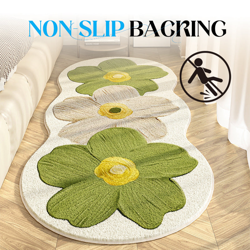 🎅 55 % rabatt – Ultra mjuk matta med oregelbundet blommönster! 🌸🧡 Lyxig komfort och lekfull look för sovrummet eller vardagsrummet! 🛋️✨